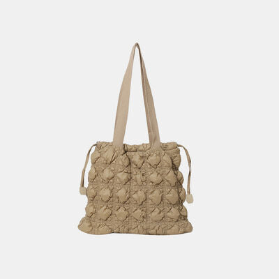 Drawstring Quilted Shoulder Bag