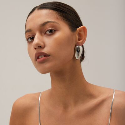 Stainless Steel Teardrop Stud Earrings