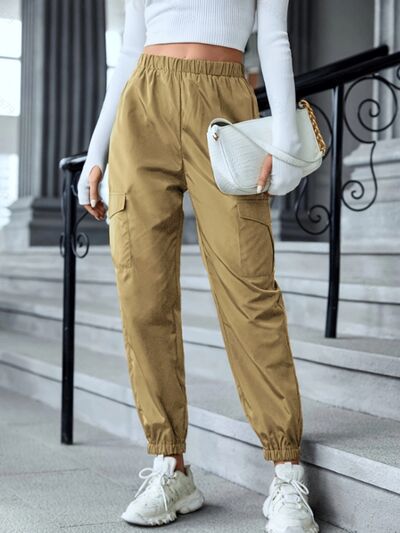 High Waist Joggers with Pockets