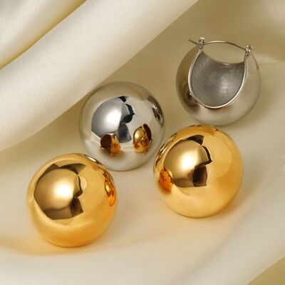 Stainless Steel Ball Earrings